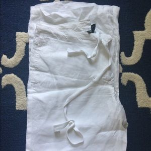 DKNY WHITE LINEN PANTS
